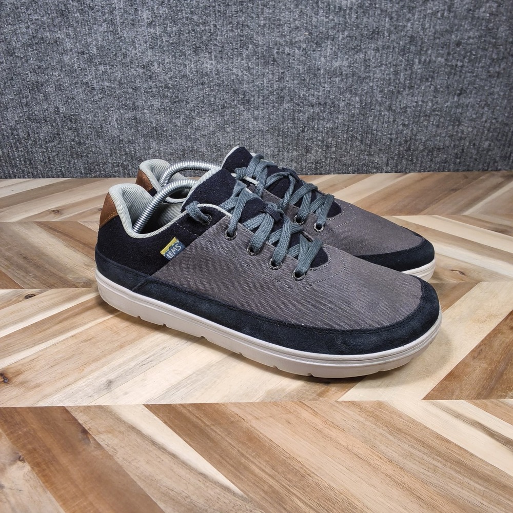Lems Chillum Minimalist Blue Canvas Casual Low Top Lace Up Sneakers Mens Sz 11